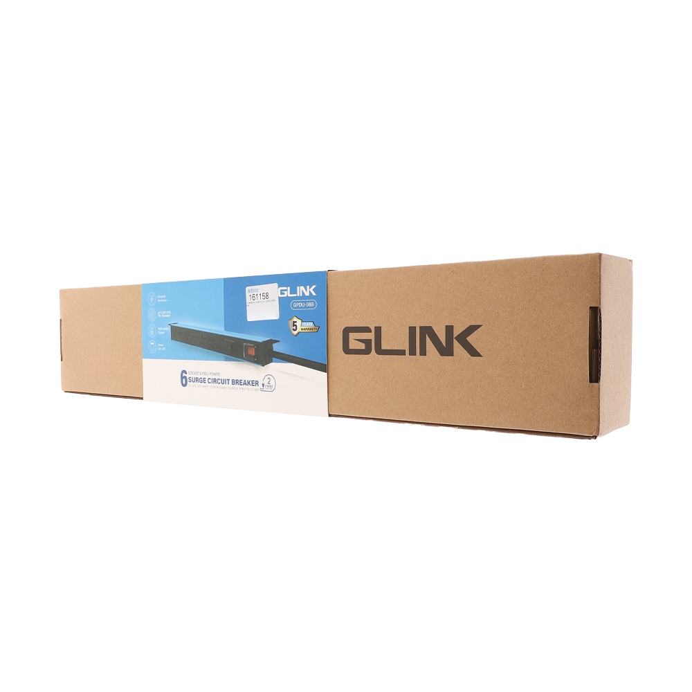รางปลั๊กไฟชนิด 6 Outlet GLINK (GPDU08B)