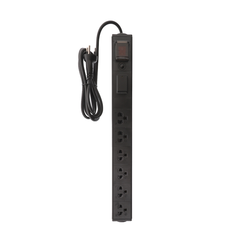 รางปลั๊กไฟชนิด 6 Outlet GLINK (GPDU08B) Black