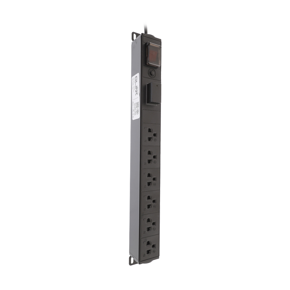 รางปลั๊กไฟชนิด 6 Outlet GLINK (GPDU08B) Black
