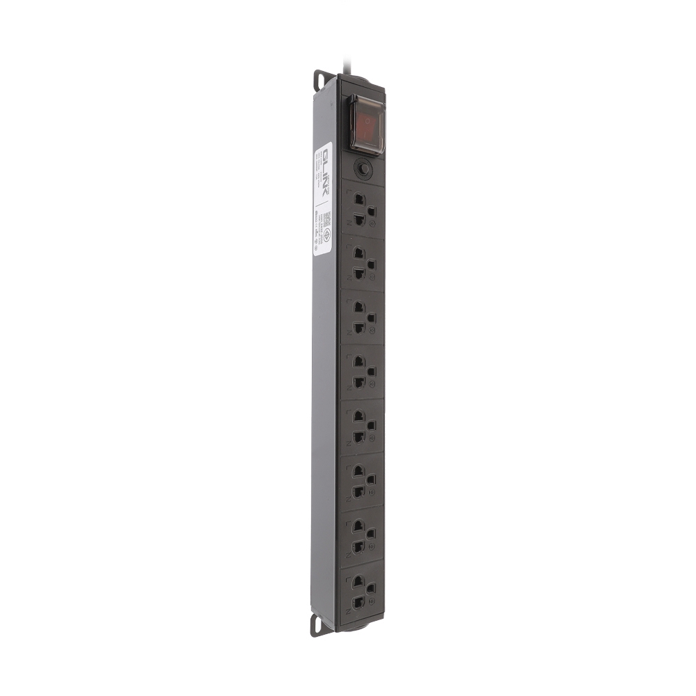 รางปลั๊กไฟชนิด 8 Outlet GLINK (GPDU09K) Black