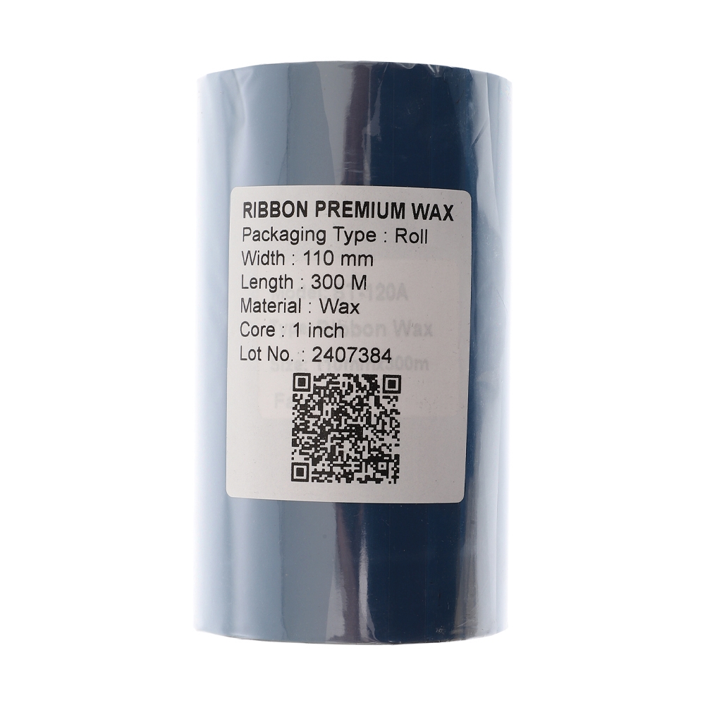 RIBBON BARCODE WAX 110x300 (Black)