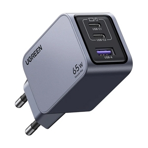 Adapter 3 Ports (1 USB + 2 Type-C) UGREEN (65W,25829) Grey