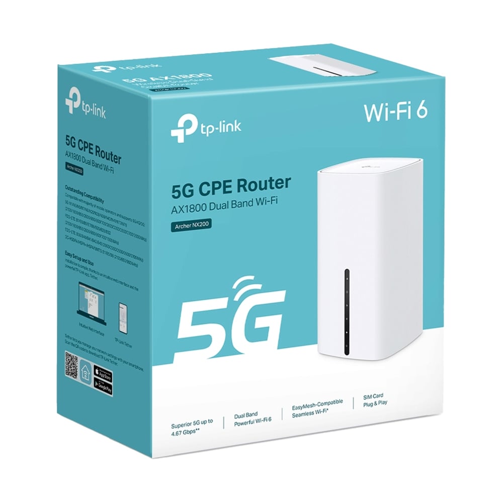5G Router TP-LINK (NX200) Wireless AX1800 Dual Band Wi-Fi 6 | Advice จ. ...