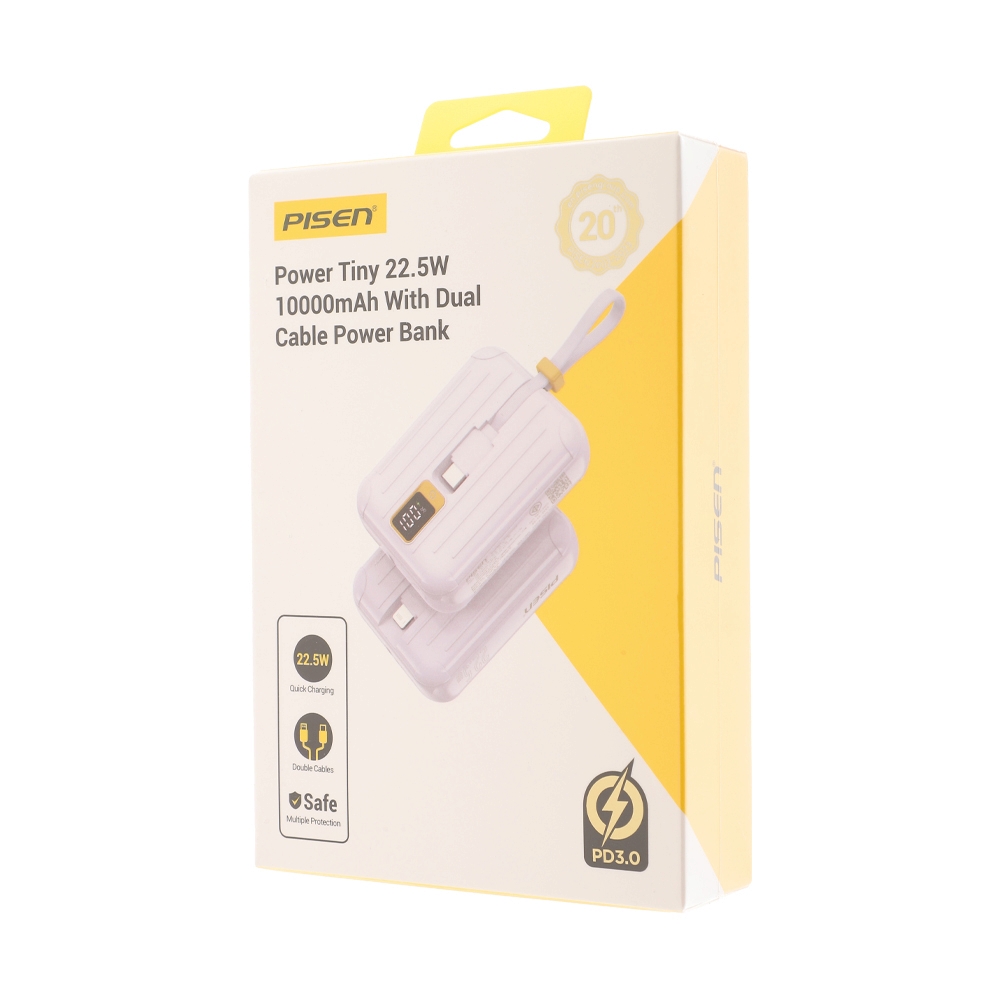 POWER BANK 10000 mAh PISEN (22.5W,TS-D326) Purple