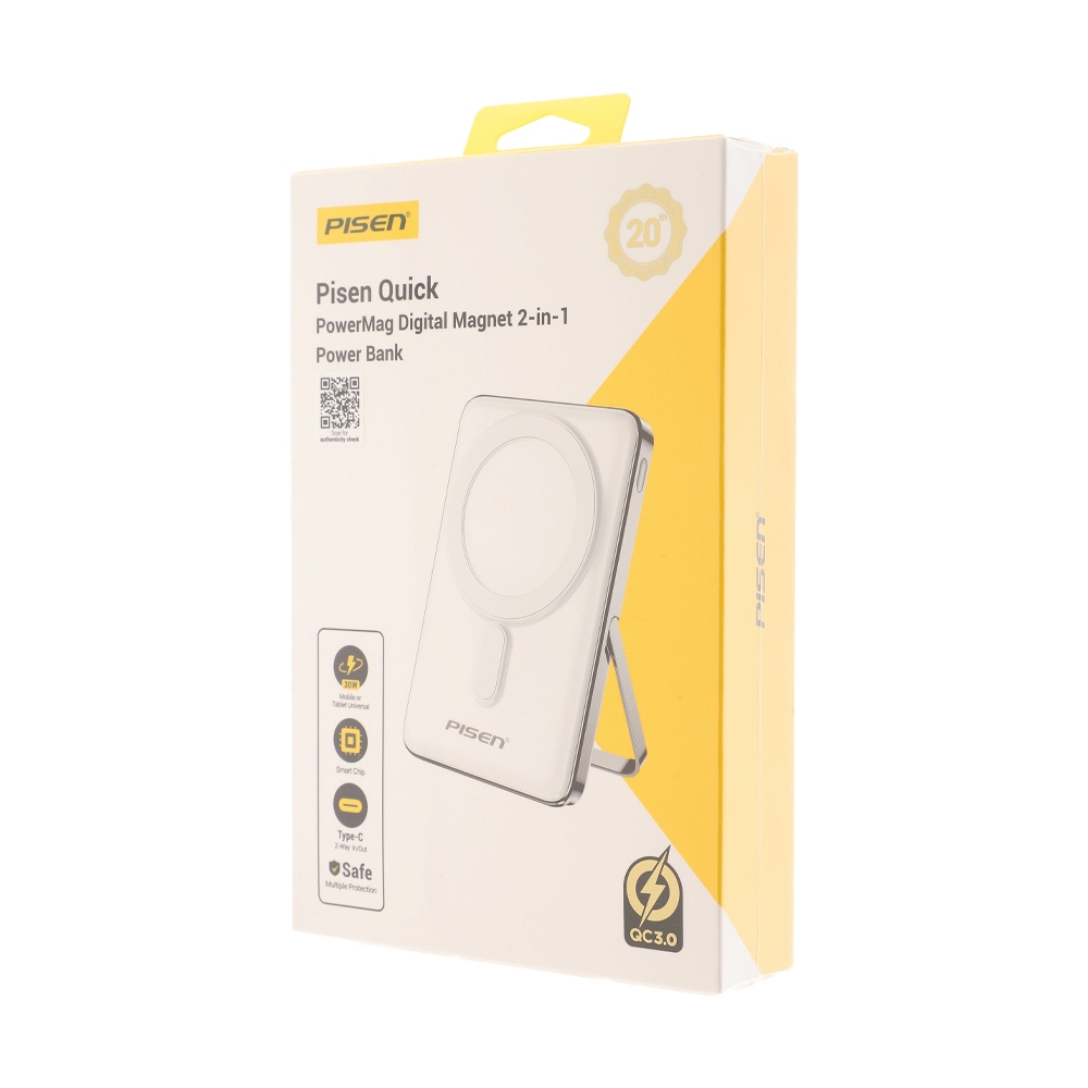 POWER BANK 10000 mAh PISEN (20W,TP-D080) White