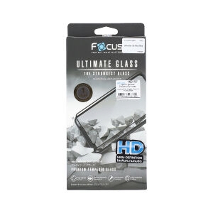ฟิล์ม iPhone 16 Pro Max FOCUS กระจกแบบใสเต็มจอขอบดำ (Ultimate Tempered Glass)