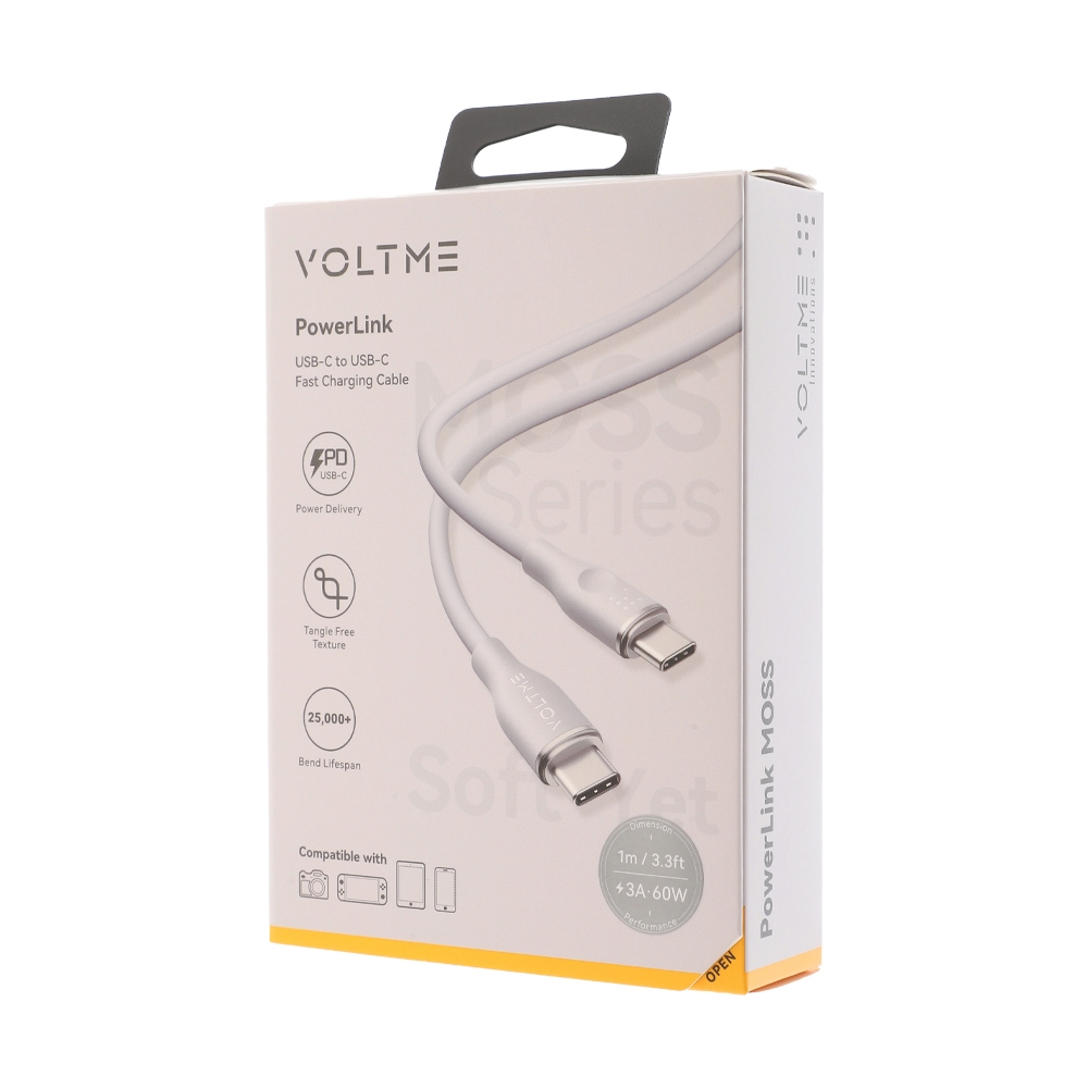 VOLTME สายชาร์จ Type-C To Type-C 60W 1M Gray (C2025)
