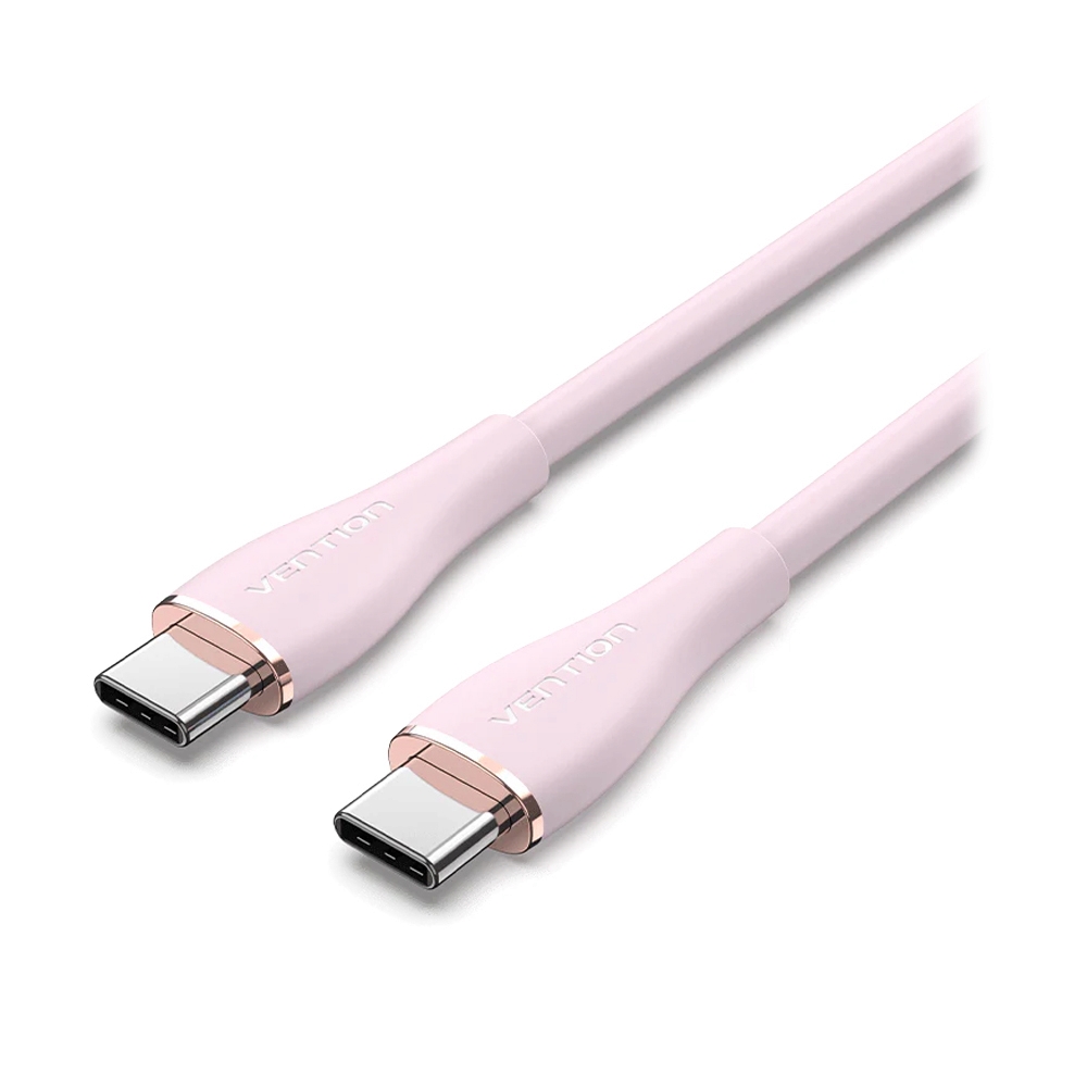VENTION สายชาร์จ Type-C To Type-C 100W 1M Pink (Silicone Type)