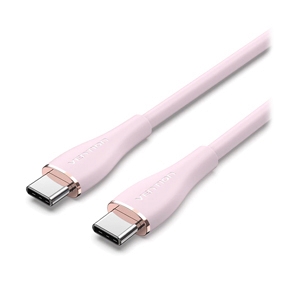 VENTION สายชาร์จ Type-C To Type-C 100W 1M Pink (Silicone Type)