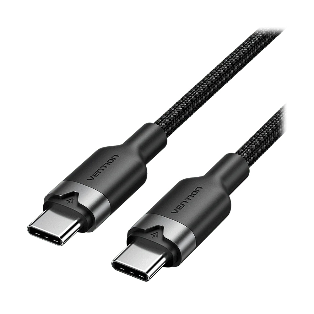 VENTION สายชาร์จ Type-C To Type-C 60W 1M Black (Aluminum Alloy Type)