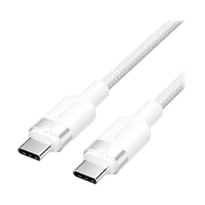 VENTION สายชาร์จ Type-C To Type-C 60W 1M White (Aluminum Alloy Type)