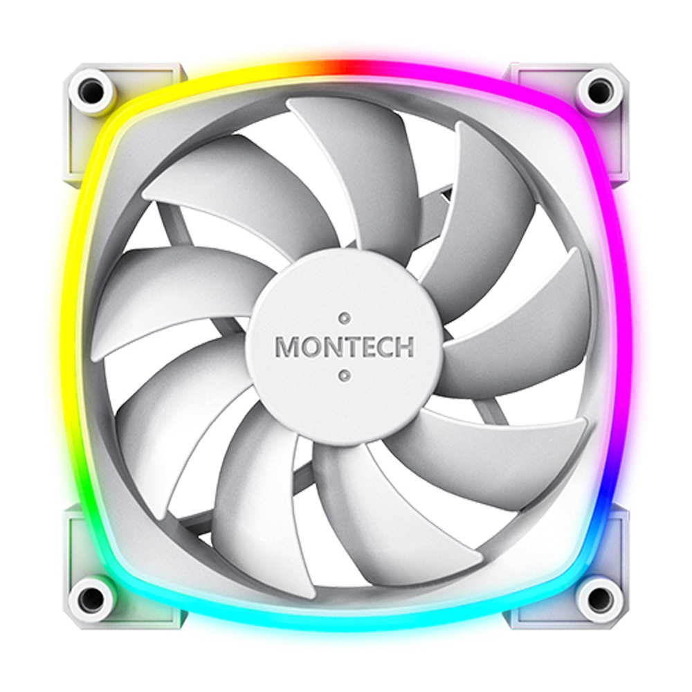 FAN CASE 12CM MONTECH AX120 PWM FAN X 3 RGB WHITE