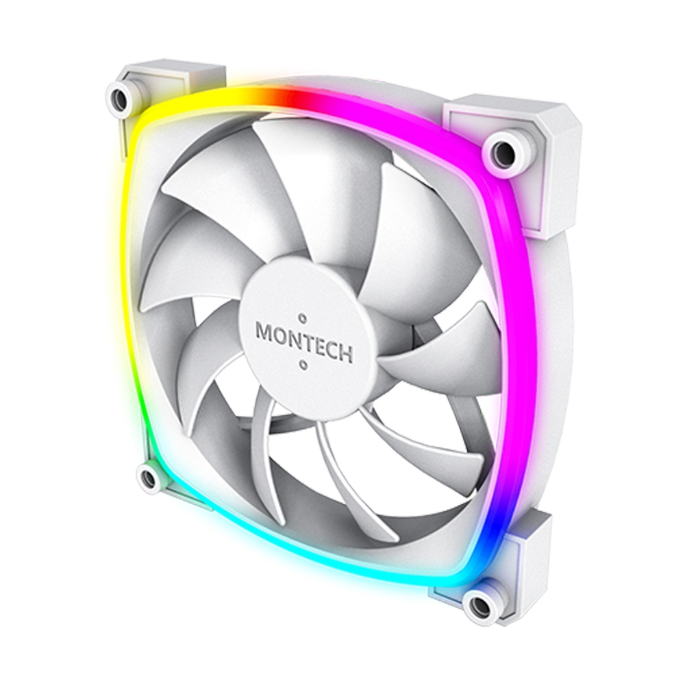 FAN CASE 12CM MONTECH AX120 PWM FAN X 3 RGB WHITE