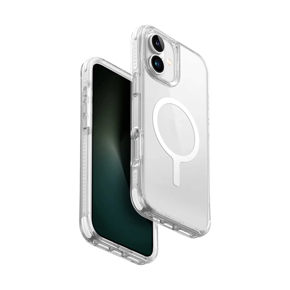 Case iPhone 16 Plus UNIQ Hybrid Magclick Charging Combat Lume - White