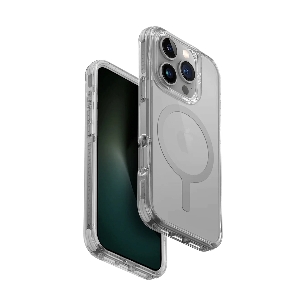 Case iPhone 16 Pro UNIQ Hybrid Magclick Charging Combat - Stone Grey