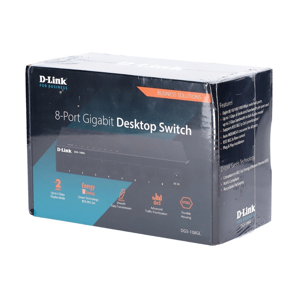 Gigabit Switching Hub D-LINK (DGS-108GL K1) 8 Port (Metal Case) (5)             