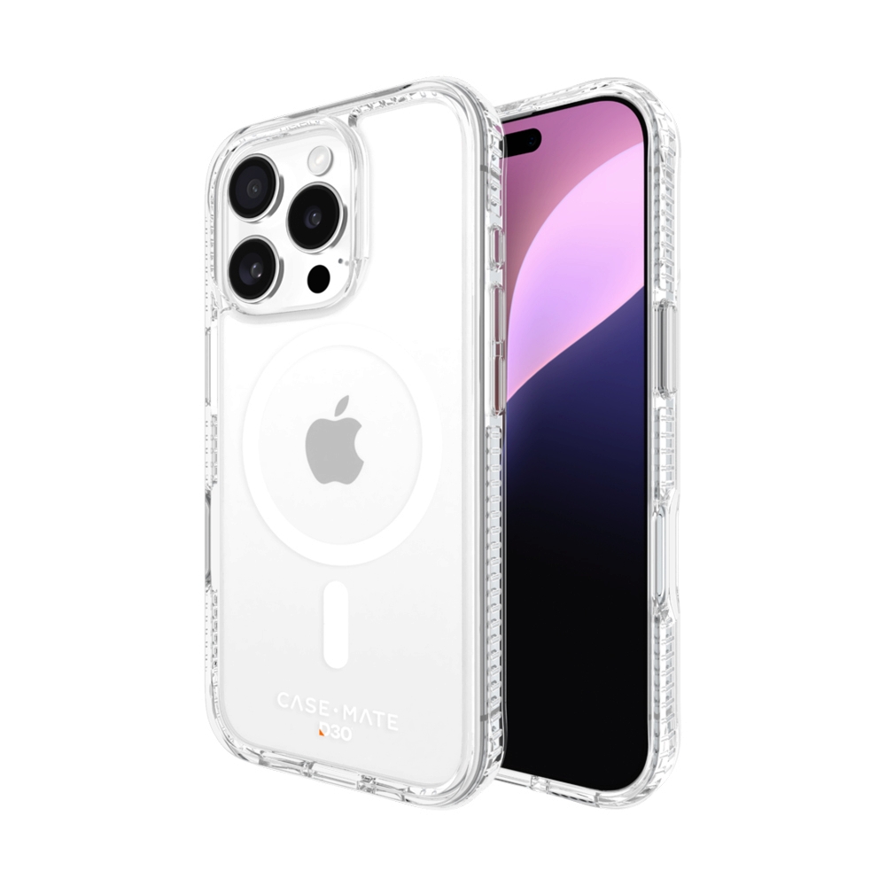 Case iPhone 16 Pro CASE-MATE Ultra Tough Plus D3O with Magsafe - Clear