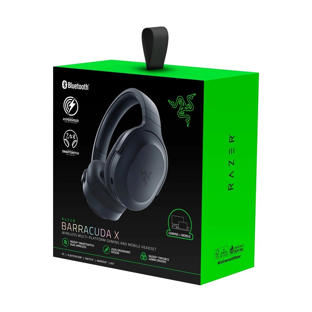 HEADSET WIRELESS RAZER BARRACUDA X BLACK (BLUETOOTH/7.1)