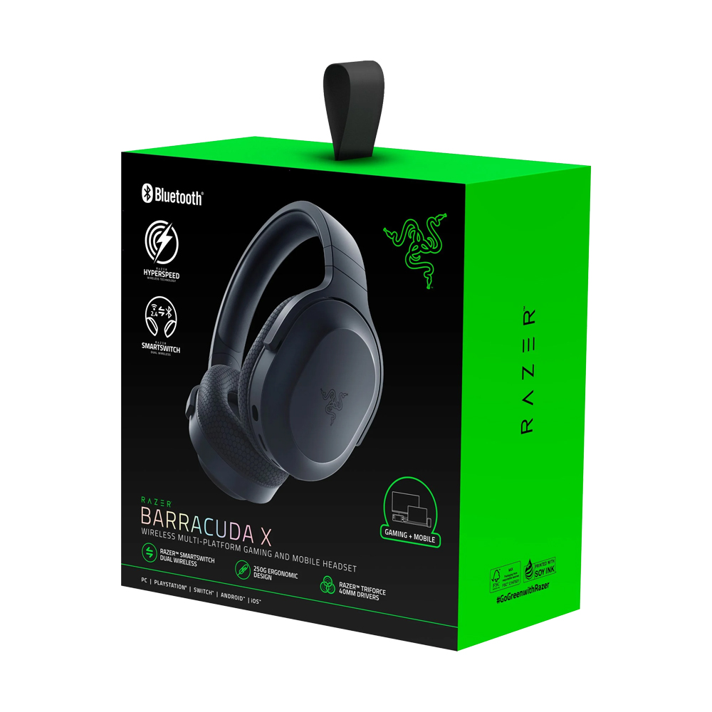 HEADSET WIRELESS RAZER BARRACUDA X BLACK (BLUETOOTH/7.1)
