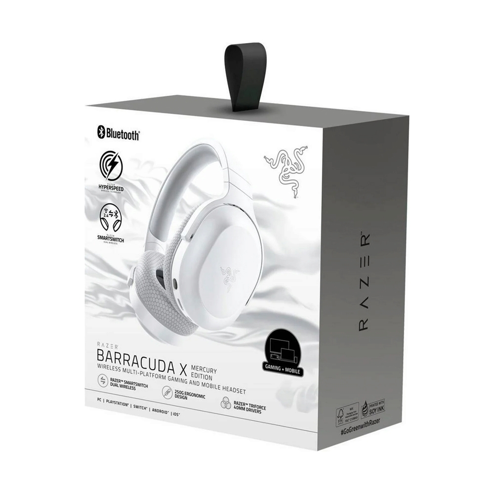 HEADSET WIRELESS RAZER BARRACUDA X MERCURY (BLUETOOTH/7.1)