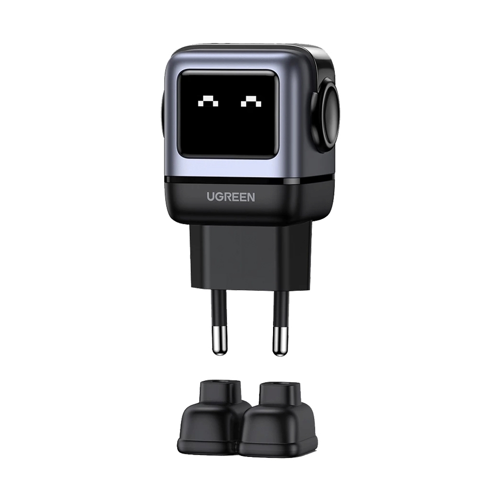 Adapter 3 Ports (1 USB + 2 Type-C) UGREEN RoboGaN (65W,35895) Grey