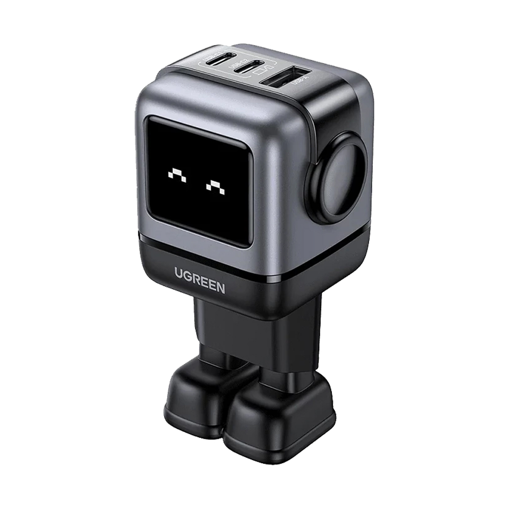 Adapter 3 Ports (1 USB + 2 Type-C) UGREEN RoboGaN (65W,35895) Grey