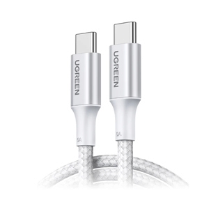 UGREEN สายชาร์จ Type-C To Type-C 100W 2M Silver (Nylon-25069)