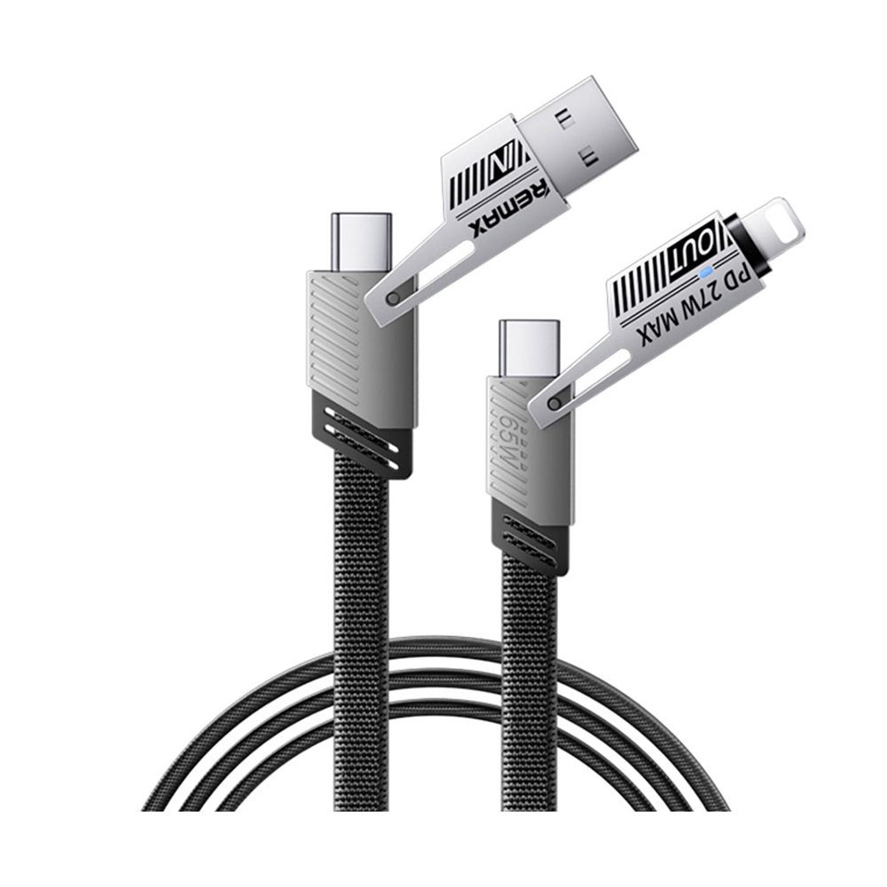 1M Cable Charger 2in2 REMAX (65W,RC-C189) Black