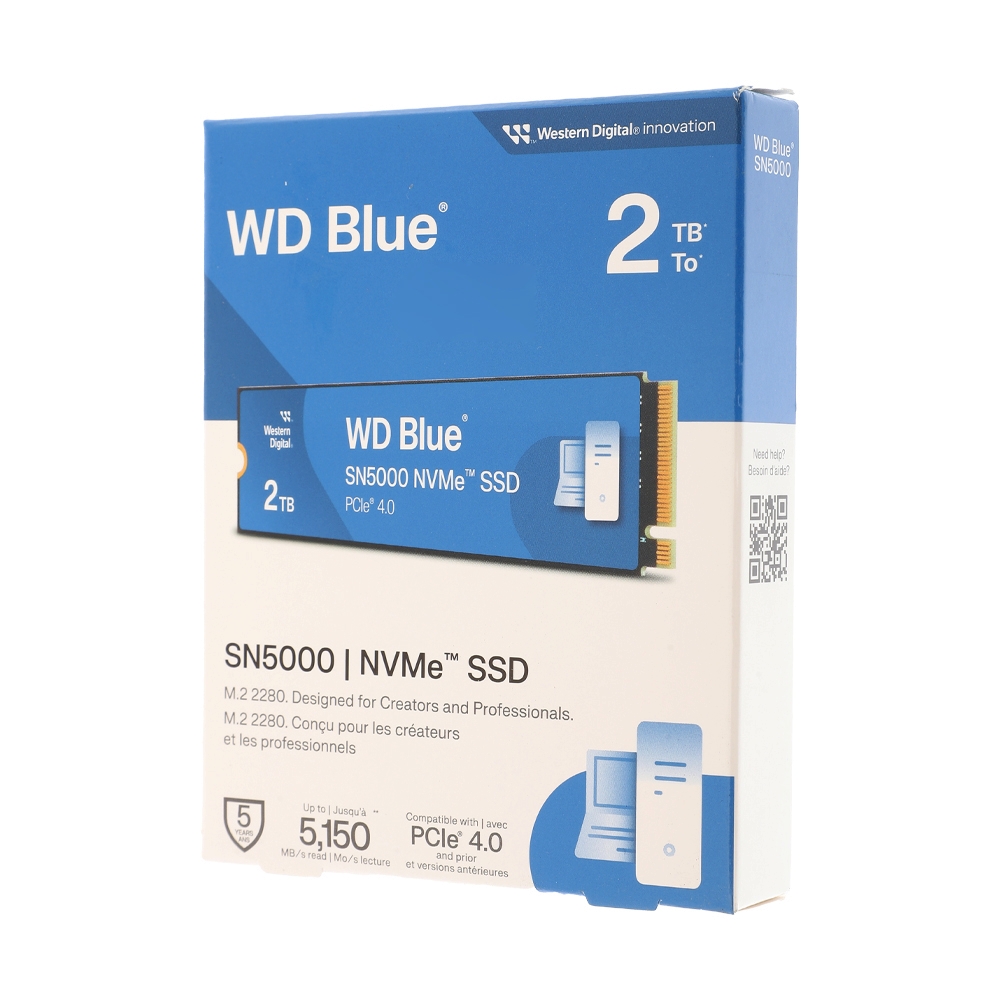 SSD M.2 PCIe 4.0 WD SN5000 Blue 2TB: เร็ว แรง อัปเกรดคอมฯ คุ้มสุด!