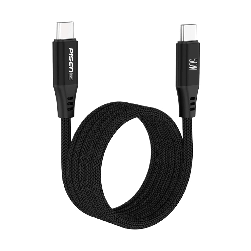 PISEN สายชาร์จ Type-C To Type-C 60W 1M Black (CC-FC22-1000)