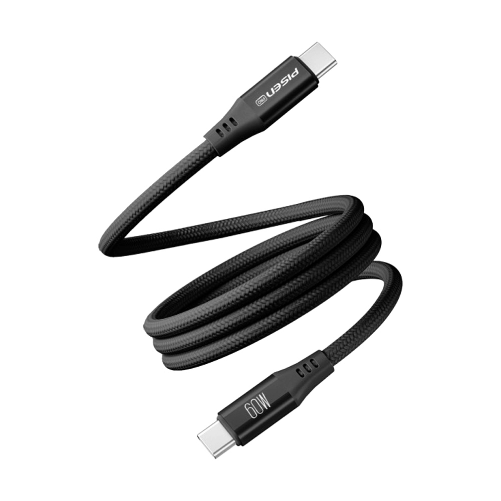 PISEN สายชาร์จ Type-C To Type-C 60W 1M Black (CC-FC22-1000)