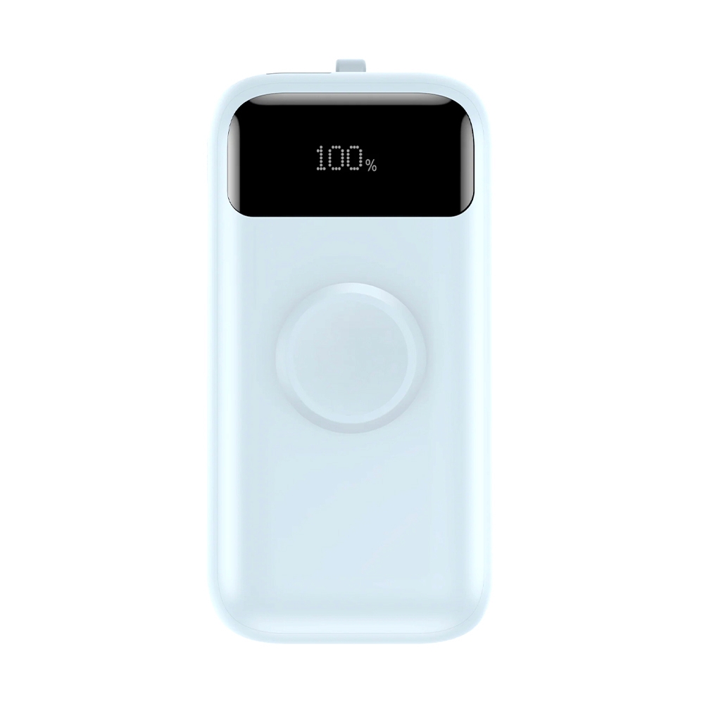 POWER BANK 10000 mAh PISEN (22.5W,TP-D104) Blue + Magnetic Wireless Charger with iWatch