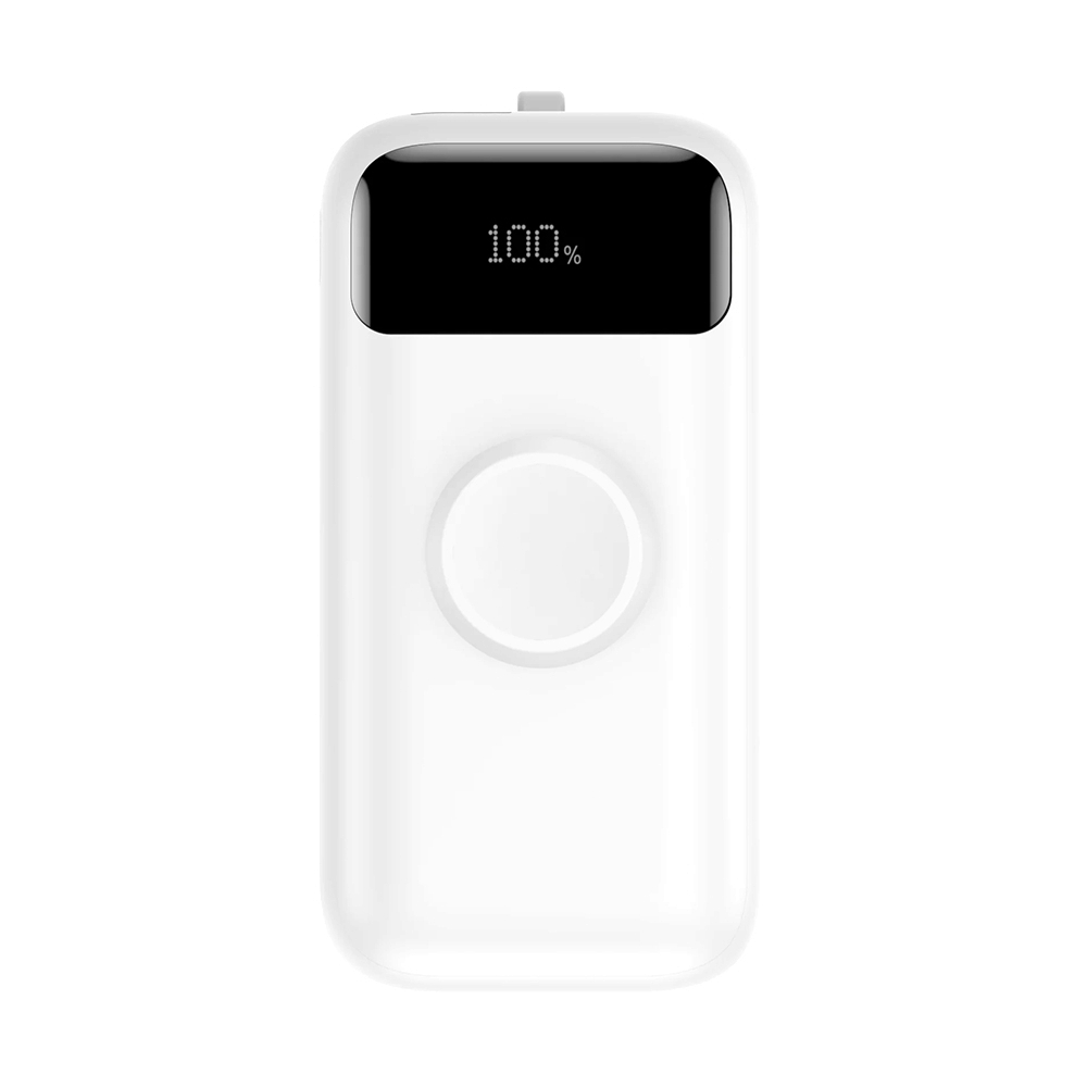 POWER BANK 10000 mAh PISEN (22.5W,TP-D104) White + Magnetic Wireless Charger with iWatch