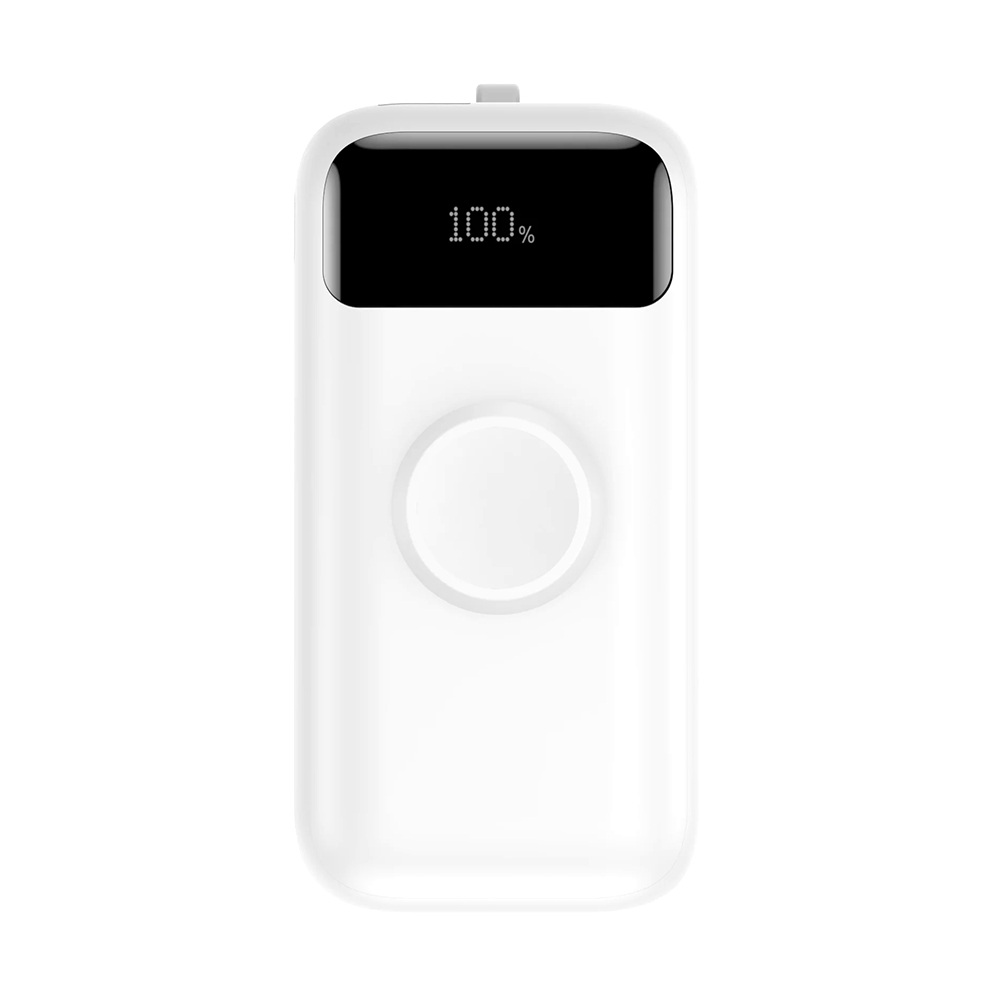 POWER BANK 10000 mAh PISEN (22.5W,TP-D104) White + Magnetic Wireless Charger with iWatch