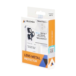 ฟิล์มกล้อง iPhone 16 Pro/16 Pro Max ABLEMEN 3D Lens Metal Titanium Matte - Natural