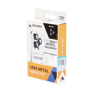 ฟิล์มกล้อง iPhone 16 Pro/16 Pro Max ABLEMEN 3D Lens Metal Titanium Mattei - Black