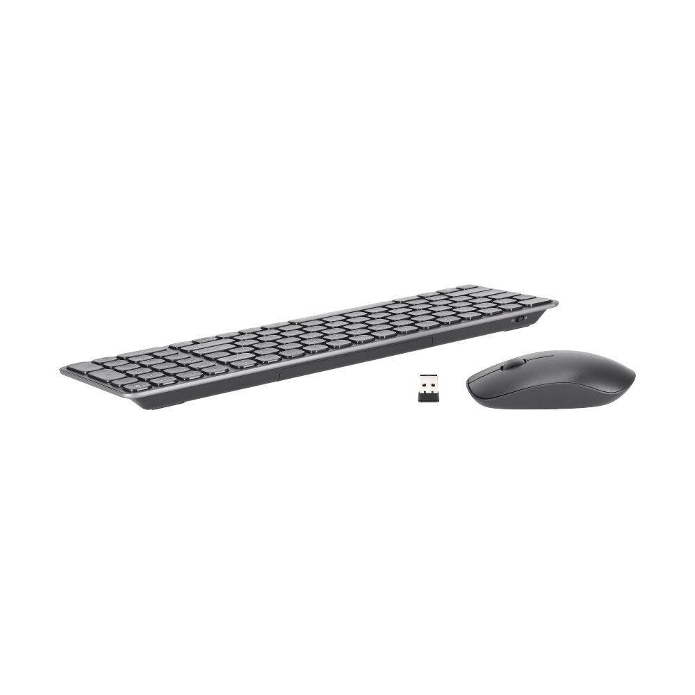COMBO SET WIRELESS RAPOO 9320M DARK GREY (BLUETOOTH)