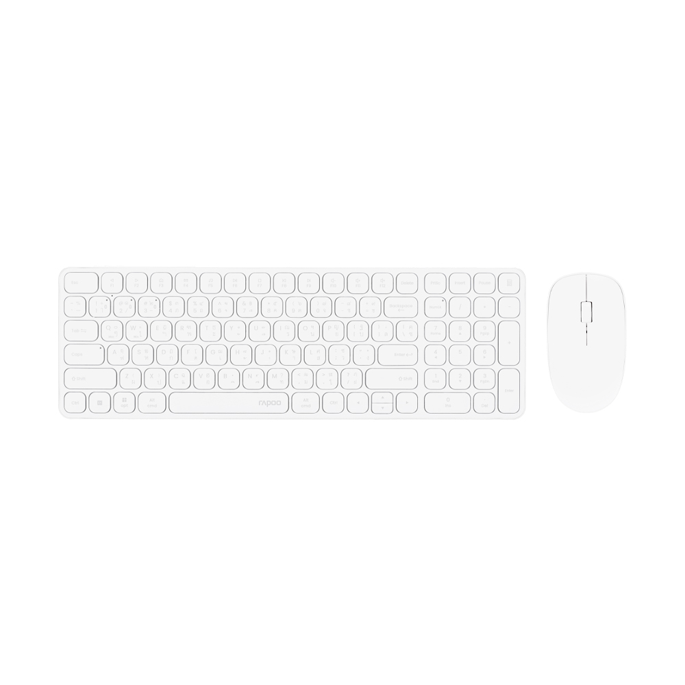 COMBO SET WIRELESS RAPOO 9320M WHITE (BLUETOOTH)