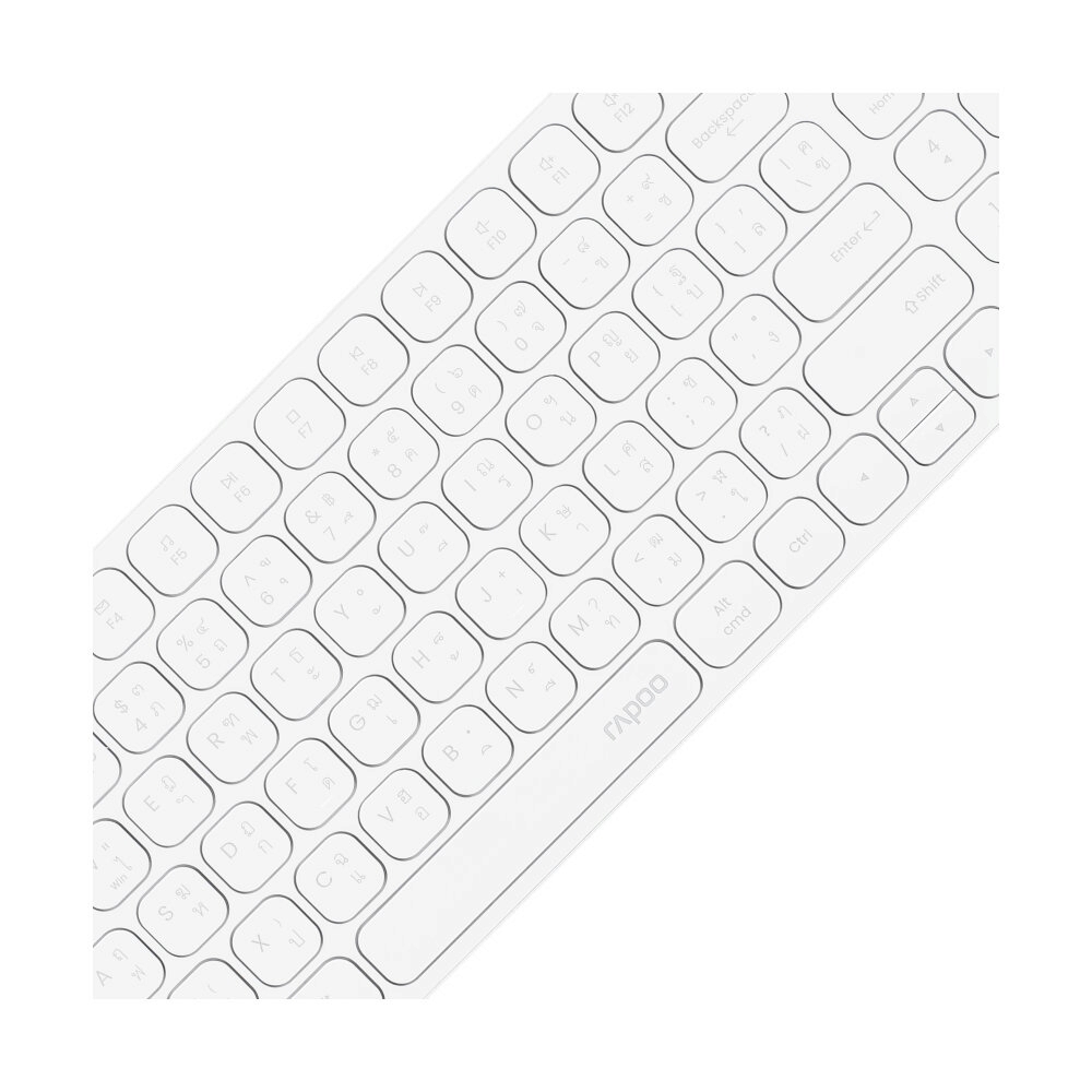 KEYBOARD WIRELESS RAPOO E9350L WHITE (BLUETOOTH)
