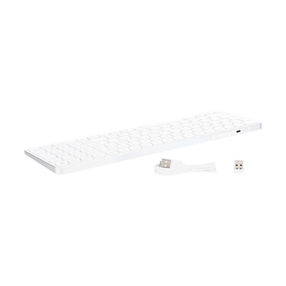 KEYBOARD WIRELESS RAPOO E9350L WHITE (BLUETOOTH)