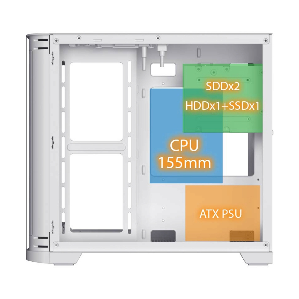 mATX CASE (NP) ITSONAS ARC ARGB WHITE