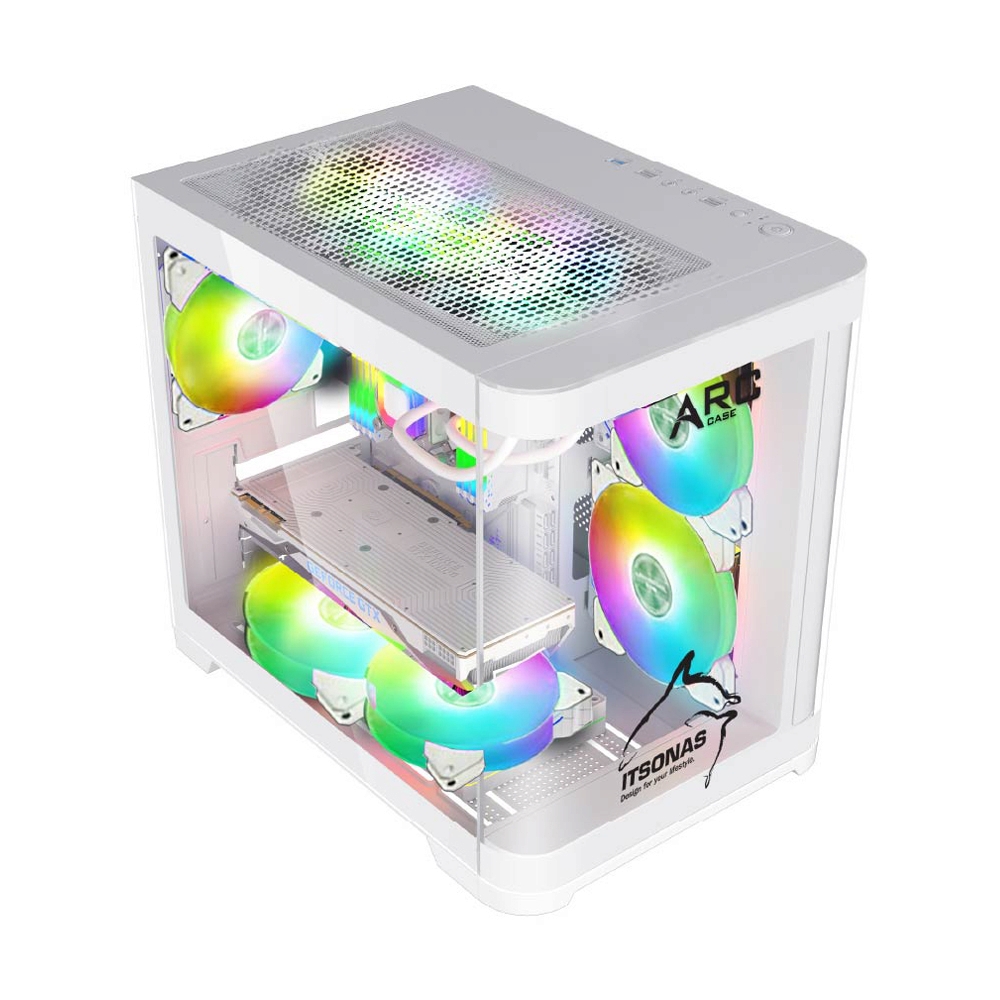 mATX CASE (NP) ITSONAS ARC ARGB WHITE