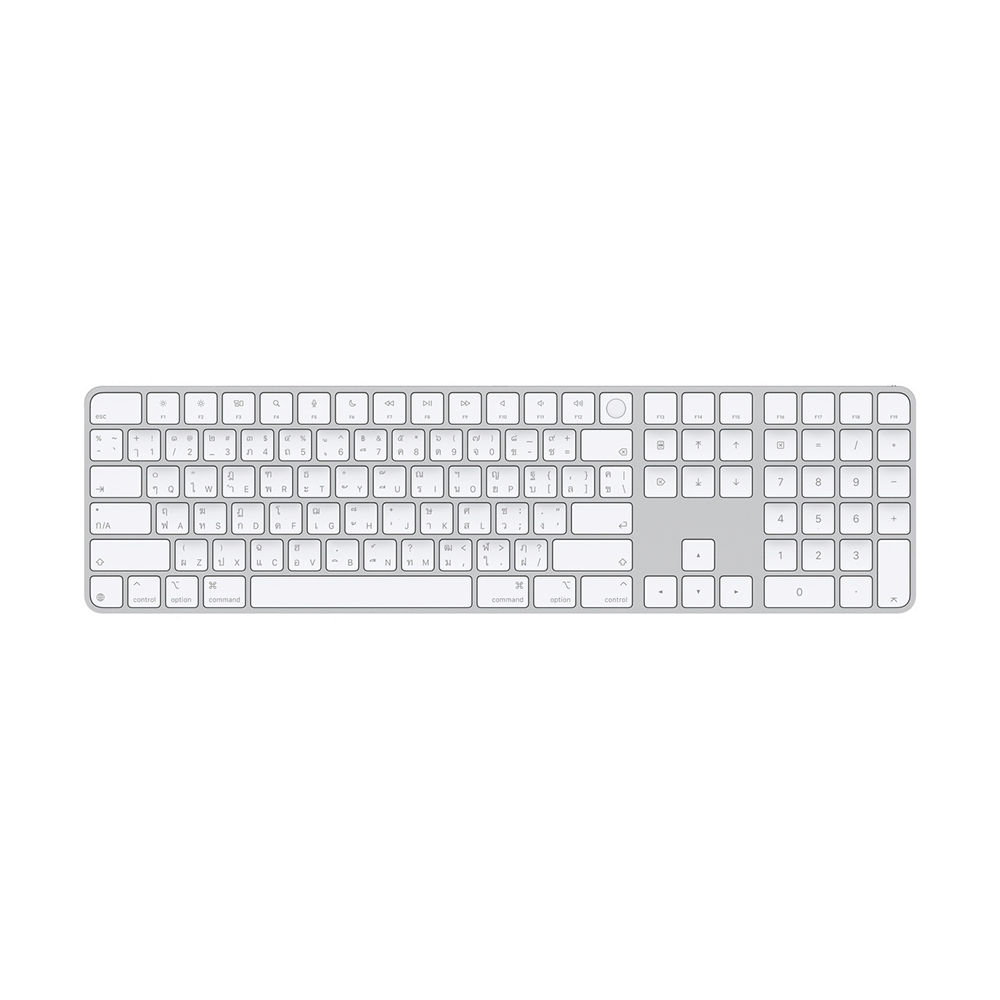 Apple Magic Keyboard with Touch ID and Numeric Keypad for Mac White Type-C (MXK73TH/A)