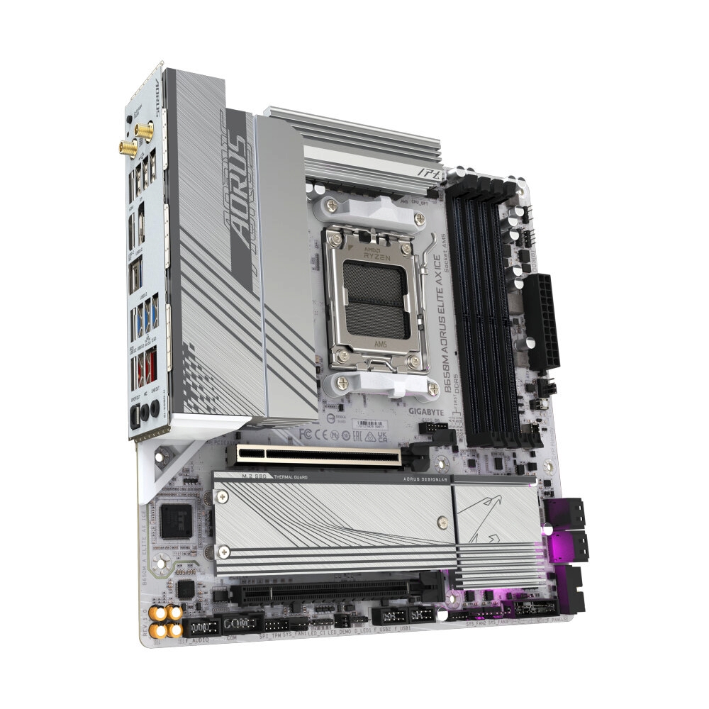 MAINBOARD (AM5) GIGABYTE B650M AORUS ELITE AX ICE DDR5 (REV. 1.1)