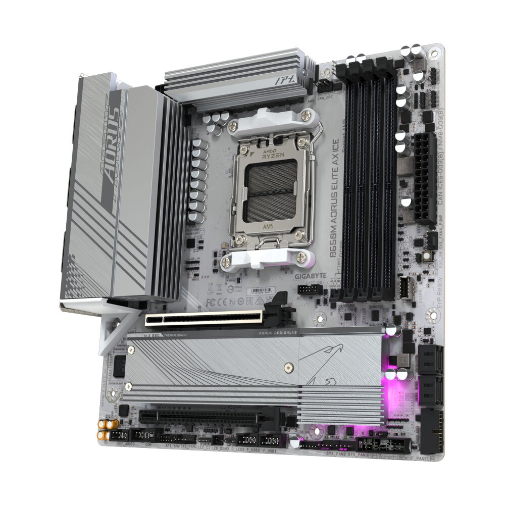 MAINBOARD (AM5) GIGABYTE B650M AORUS ELITE AX ICE DDR5 (REV. 1.1)