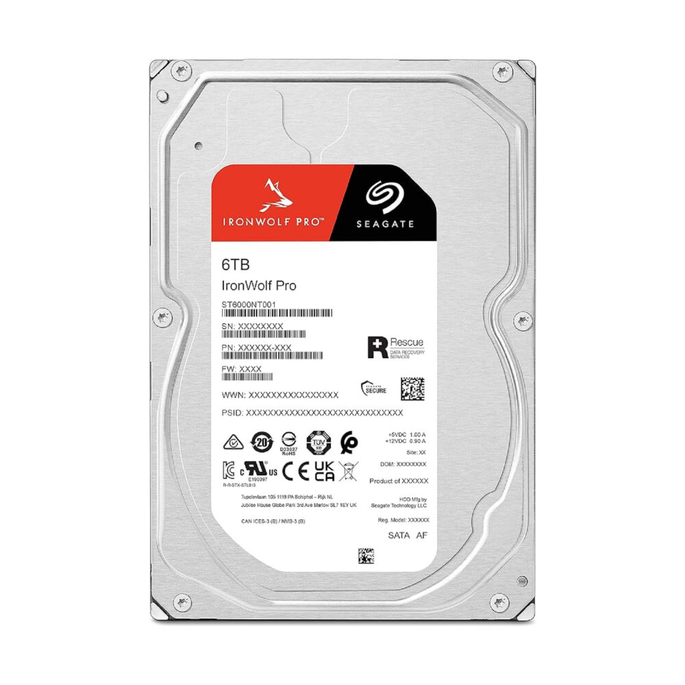 6 TB HDD SEAGATE IRONWOLF PRO (7200RPM, 256MB, SATA-3, ST6000NT001)