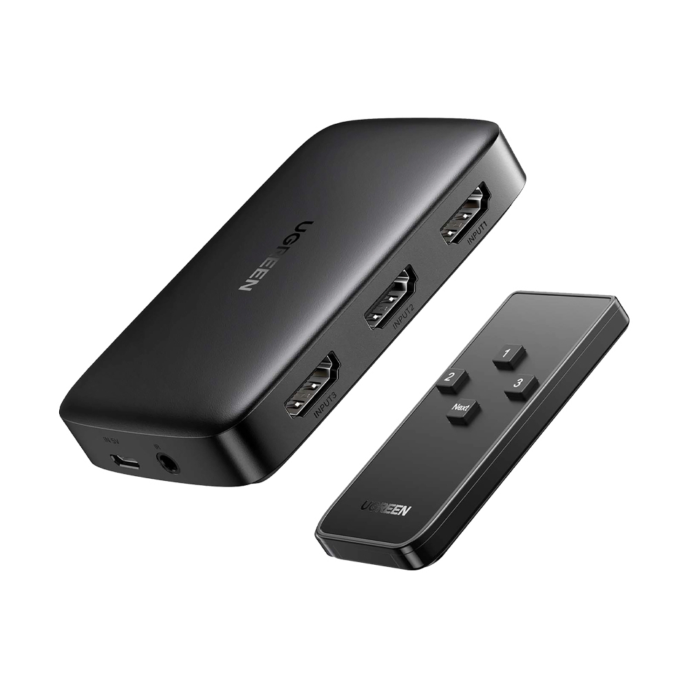Phrl กล่องรวมจอ HDMI Switcher 3 In 1 Out Ugreen 80125                           