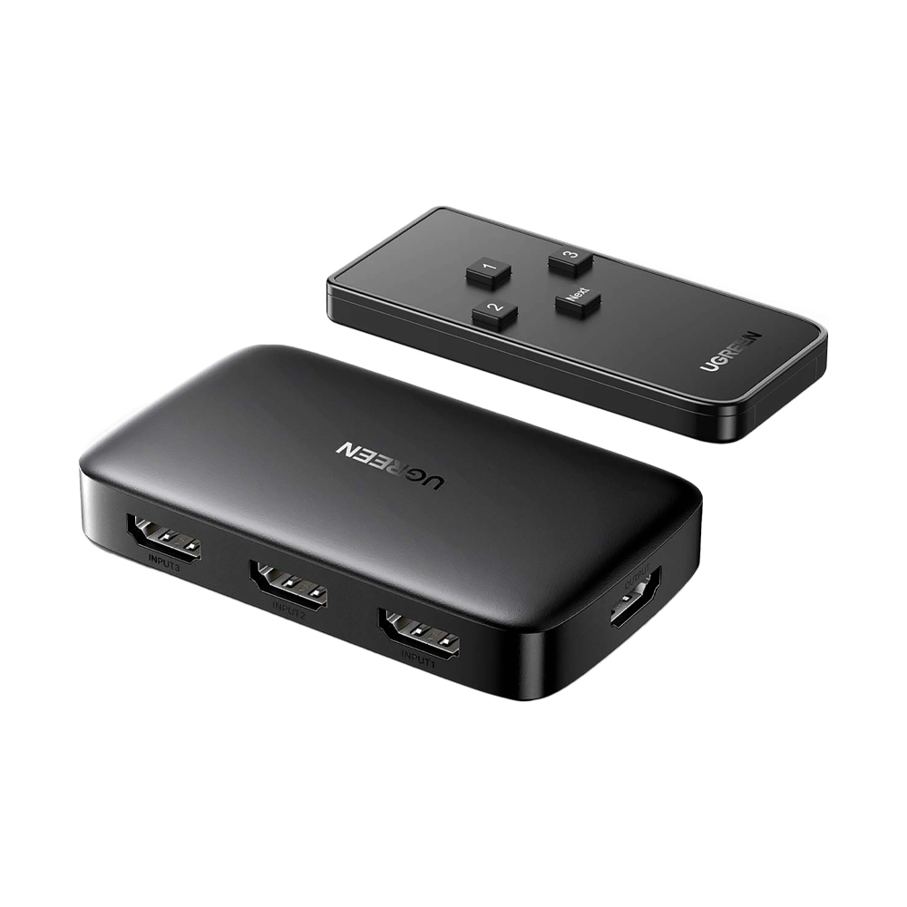 Phrl กล่องรวมจอ HDMI Switcher 3 In 1 Out Ugreen 80125                           
