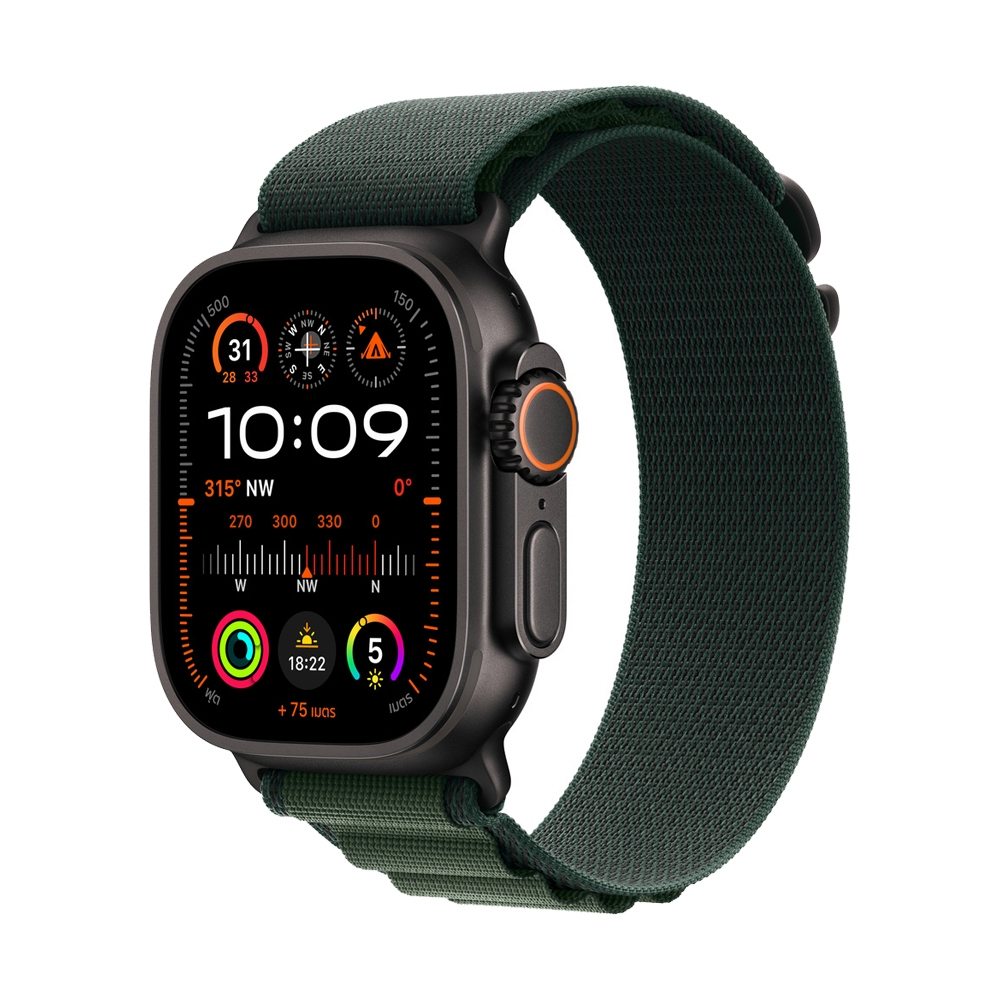 สาย Apple Watch 49mm Dark Green AlpineLoop Small - Black Titanium Finish (MYPQ3FE/A)