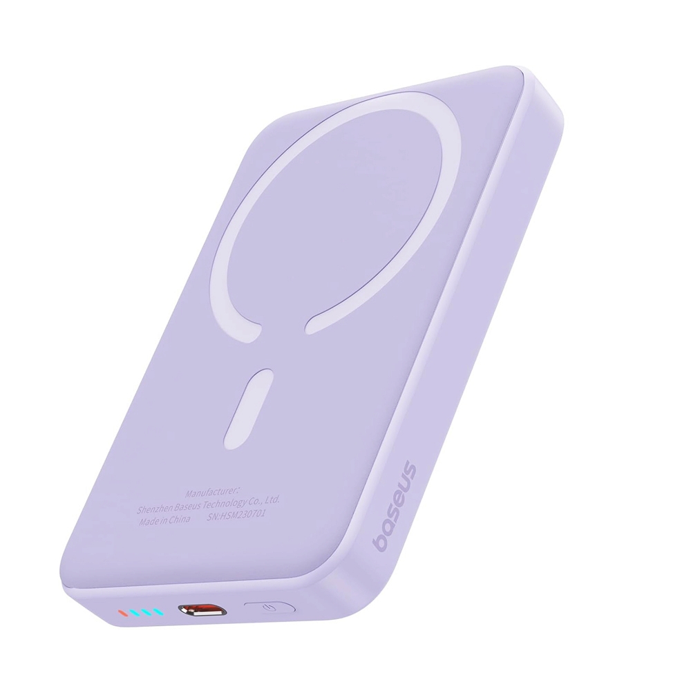 P-Bank 10000 mAh BASEUS (Magnetic Mini Air Wireless) Nebula Purple              